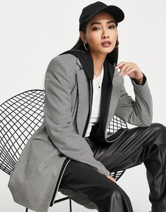Черный блейзер в винтажном стиле с узором «гусиная лапка» от комплекта River Island