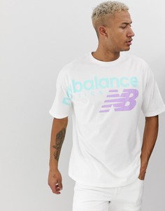 Белая свободная футболка New Balance-Белый