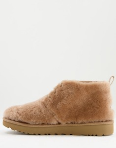 Бежевые теплые ботинки из овечьей шкуры Ugg Neumel-Светло-бежевый цвет