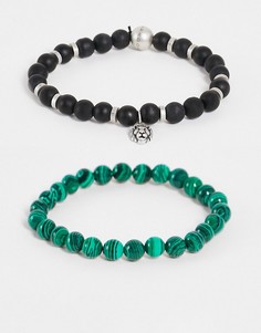 Браслет в два ряда со львом Steve Madden-Разноцветный