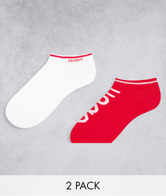 Набор из 2 пар носков белого и красного цвета Hugo-Белый