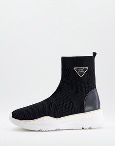 Черные высокие кроссовки с логотипом River Island-Черный цвет