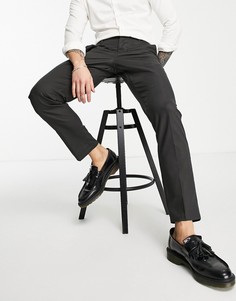 Темно-серые строгие брюки зауженного кроя New Look-Серый