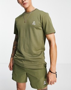 Комплект из футболки и шорт цвета хаки Gym 365 Performance-Зеленый цвет