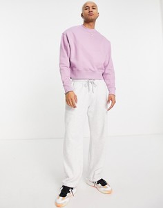 Фиолетовый укороченный oversized-свитшот из плотной ткани ASOS DESIGN-Фиолетовый цвет