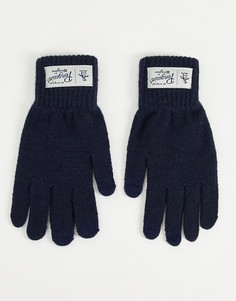 Темно-синие классические вязаные перчатки Original Penguin-Темно-синий