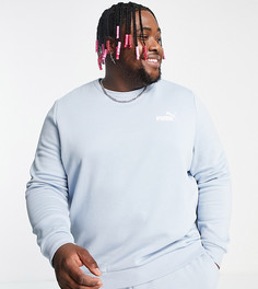Свитшот светло-голубого цвета Puma Plus Essentials-Голубой