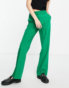 Ярко-зеленые классические брюки в винтажном стиле от комплекта Y.A.S-Зеленый цвет