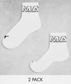 Набор из 2 пар белых носков до щиколотки с логотипом Puma-Белый