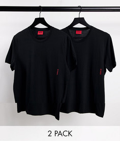 Комплект из 2 черных футболок HUGO-Черный