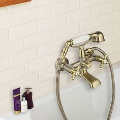 Смеситель для ванны, Gappo, короткий излив, с кран-буксой, бронзовый, G3263-4