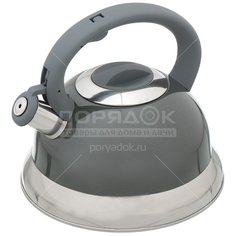 Чайник из нержавеющей стали Daniks M-015 со свистком, 3 л
