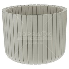 Горшок для цветов пластик, 8 л, 25х20 см, белый ротанг, Idea, Шато, М 3039