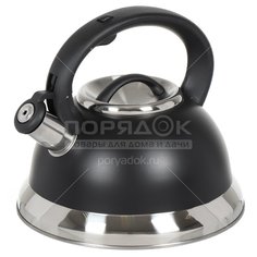 Чайник из нержавеющей стали Daniks GS-04017 со свистком, 2.5 л