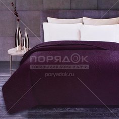 Покрывало 2-спальное, 180х200 см, 100% полиэстер, Silvano, Ультрасоник Атлас, сливовое