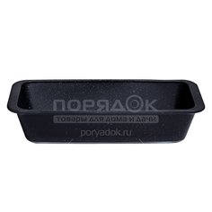 Форма для выпечки стекло, 12.4х31х7 см, 1.63 л, прямоугольная, черная, Borcam, 59104NS