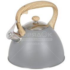 Чайник из нержавеющей стали Daniks MSY-079G со свистком, 3 л