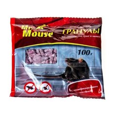 Родентицид Mr.Mouse, от грызунов, с эффектом мумификации, гранулы, 100 г