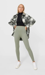 Stradivarius Бесшовные Легинсы Хаки Xl