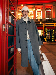 Прямое пальто из шерсти и кашемира 12 Storeez