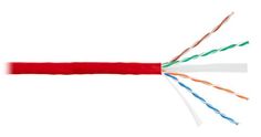 Кабель витая пара U/UTP 6 кат. 4 пары NIKOLAN NKL 4140C-RD