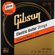Flatwound Electric Guitar Strings Light Gibson