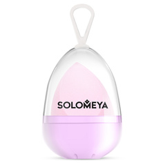 Косметический спонж для макияжа со срезом лиловый Flat End blending sponge lilac Solomeya