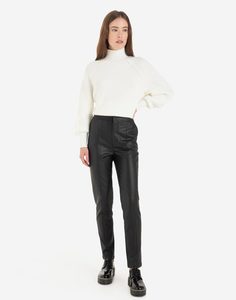 Чёрные брюки Legging из экокожи Gloria Jeans