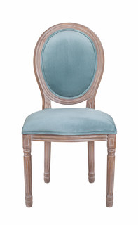 Интерьерный стул volker light green (mak-interior) голубой 50x100x54 см.