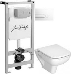 Комплект подвесной унитаз Vitra S20 5507B003-0101 + 77-003-009 + система инсталляции Jacob Delafon E5504-NF + E4326-00
