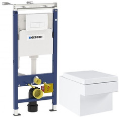 Комплект подвесной унитаз Grohe Cube Ceramic 3924400H + 39488000 + система инсталляции Geberit 458.125.11.1