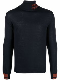 Manuel Ritz джемпер с высоким воротником и отделкой в полоску