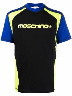 Moschino футболка в стиле колор-блок с логотипом