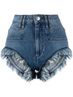 Isabel Marant Étoile джинсовые шорты с бахромой