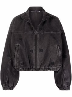 Alexander Wang бомбер с вышитым логотипом