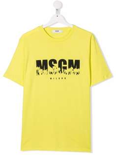MSGM Kids футболка с логотипом