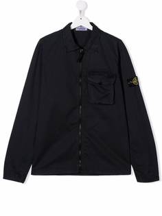 Stone Island Junior куртка с нашивкой-логотипом