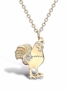 Pragnell колье Zodiac Rooster из желтого золота с бриллиантами
