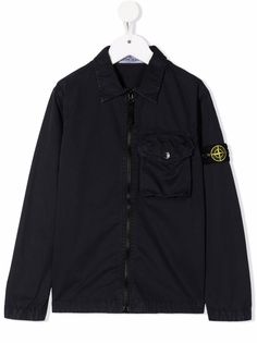 Stone Island Junior куртка с нашивкой-логотипом