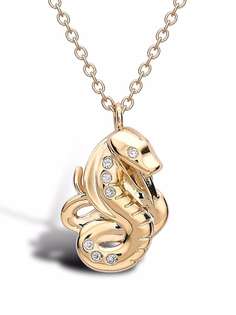Pragnell колье Zodiac Snake из желтого золота с бриллиантами