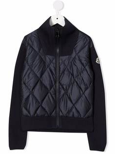 Moncler Enfant кардиган с нашивкой-логотипом