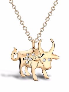 Pragnell колье Zodiac Ox из желтого золота с бриллиантами