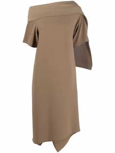 MM6 Maison Margiela платье миди асимметричного кроя