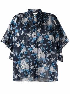 Semicouture прозрачная рубашка с цветочным принтом