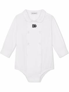 Dolce & Gabbana Kids двубортное боди с длинными рукавами