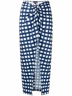 Jacquemus юбка миди в клетку
