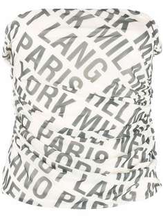 Helmut Lang топ с логотипом