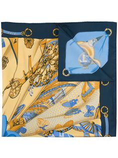 Hermès шелковый платок Soleil de Soie 1990-х годов Hermes