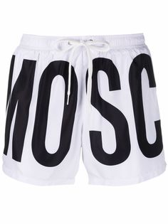 Moschino плавки-шорты с кулиской и логотипом