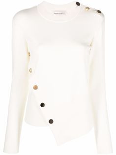 Alexander McQueen джемпер асимметричного кроя